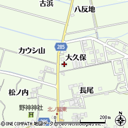 徳島県阿南市中林町（大久保）周辺の地図