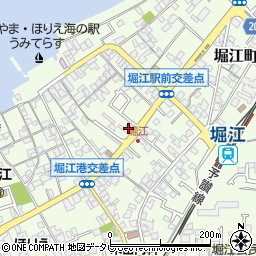 伊予銀行いよぎんＳＭＡＲＴｐｌｕｓ堀江周辺の地図