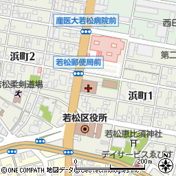 日本郵便若松郵便局周辺の地図
