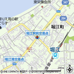 堀江駅前周辺の地図