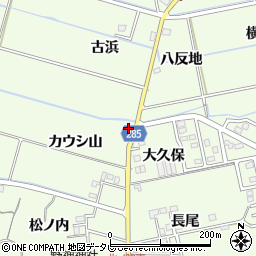 徳島県阿南市中林町カウシ山周辺の地図