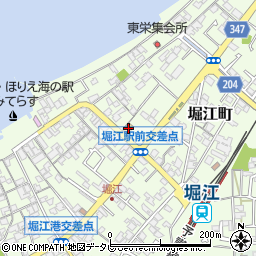 ファミリーマート堀江町店周辺の地図