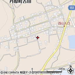 愛媛県西条市丹原町古田1342-1周辺の地図