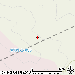 大吹トンネル周辺の地図