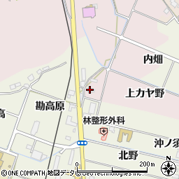 徳島県阿南市学原町（上カヤ野）周辺の地図
