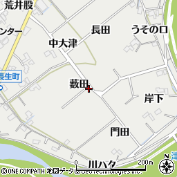 徳島県阿南市長生町薮田周辺の地図