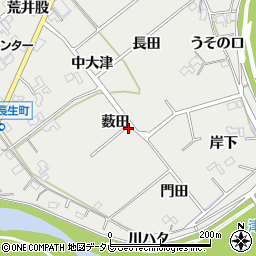 徳島県阿南市長生町（薮田）周辺の地図