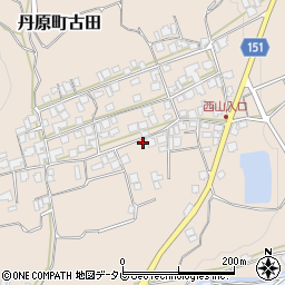 愛媛県西条市丹原町古田1362周辺の地図
