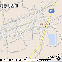 愛媛県西条市丹原町古田1363-2周辺の地図