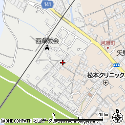 愛媛県西条市神拝甲7-8周辺の地図