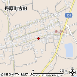 愛媛県西条市丹原町古田甲-1379周辺の地図