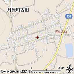 愛媛県西条市丹原町古田1380周辺の地図