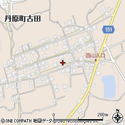 愛媛県西条市丹原町古田甲-1378周辺の地図