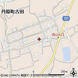 愛媛県西条市丹原町古田1378周辺の地図