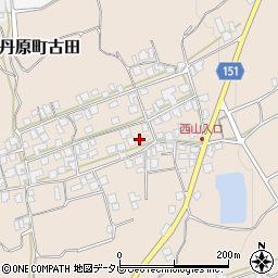 愛媛県西条市丹原町古田甲-1377周辺の地図
