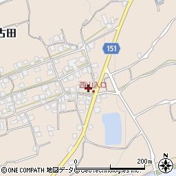 愛媛県西条市丹原町古田1372-1周辺の地図