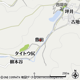 徳島県阿南市長生町豊田周辺の地図