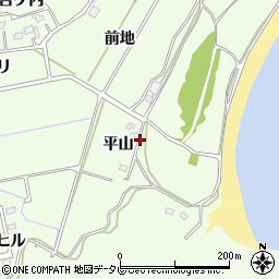徳島県阿南市中林町平山周辺の地図