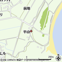 徳島県阿南市中林町（平山）周辺の地図