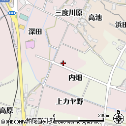 徳島県阿南市学原町内畑周辺の地図