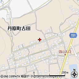 愛媛県西条市丹原町古田1462-1周辺の地図