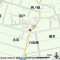 徳島県阿南市中林町（古浜）周辺の地図
