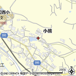 和歌山県日高郡日高川町小熊周辺の地図