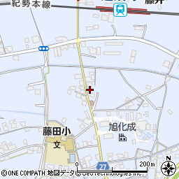 和歌山県御坊市藤田町藤井2027-7周辺の地図