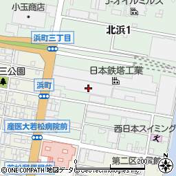 日本鉄塔工業株式会社　若松工場・技術部周辺の地図