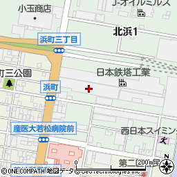 日本鉄塔工業　若松工場周辺の地図