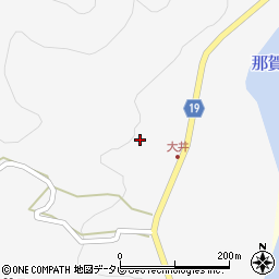 徳島県阿南市大井町（東平）周辺の地図