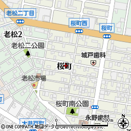 福岡県北九州市若松区桜町周辺の地図