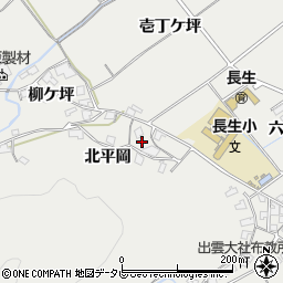 徳島県阿南市長生町北平岡周辺の地図