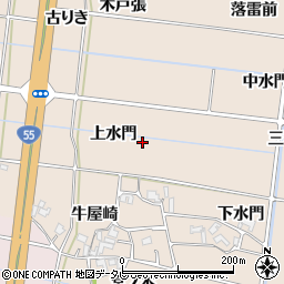 徳島県阿南市才見町上水門周辺の地図
