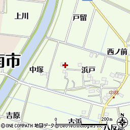 徳島県阿南市中林町浜戸43周辺の地図