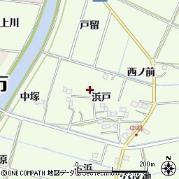 徳島県阿南市中林町浜戸38周辺の地図
