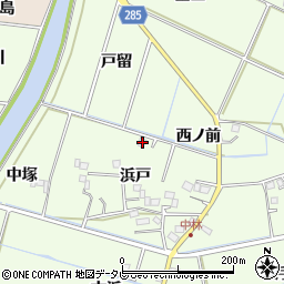 徳島県阿南市中林町浜戸22周辺の地図