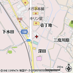 徳島県阿南市学原町深田周辺の地図