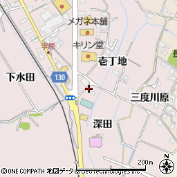 徳島県阿南市学原町（深田）周辺の地図