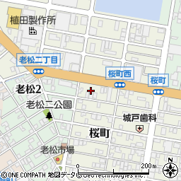 若松桜町郵便局周辺の地図
