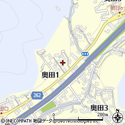 福岡県北九州市門司区奥田1丁目周辺の地図
