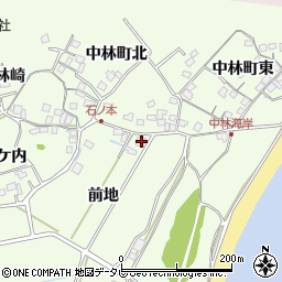 徳島県阿南市中林町前地周辺の地図