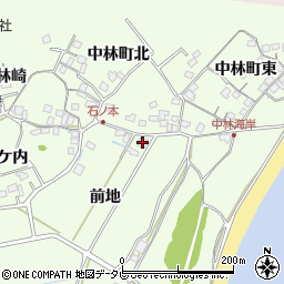 徳島県阿南市中林町（前地）周辺の地図