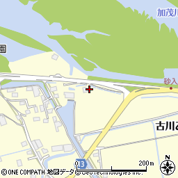 愛媛県西条市古川乙周辺の地図