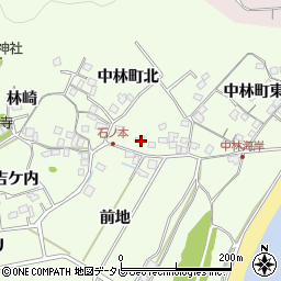 徳島県阿南市中林町北周辺の地図