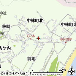 徳島県阿南市中林町（北）周辺の地図