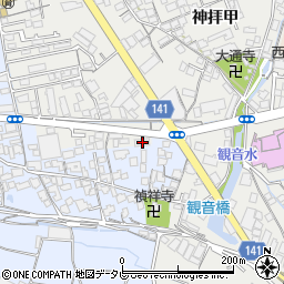 愛媛県西条市神拝甲187-1周辺の地図