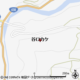 徳島県美馬市木屋平谷口カケ周辺の地図