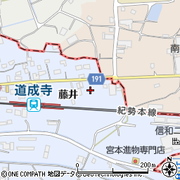 和歌山県御坊市藤田町藤井1837-7周辺の地図