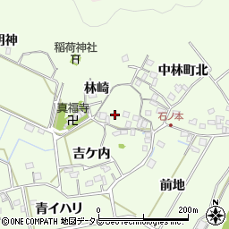 徳島県阿南市中林町林崎周辺の地図